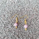 20250724_104653 Purple Ball Sparkly Earrings. UK Stock Handmade.