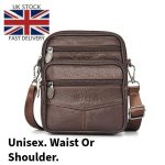 Versatile Genuine Leather Travel Bag - Waist & Shoulder Carry | Tealy
