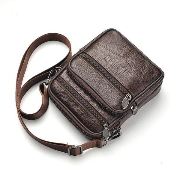 Versatile Genuine Leather Travel Bag - Waist & Shoulder Carry | Tealy