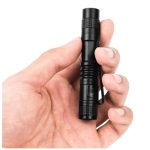 Aluminium Metal Pocket Torch ONE BATTERY Led Flashlight For Cap Or Hat UK STOCK