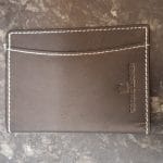 Leather Bus Pass Case Closed Back