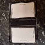 Leather Bus Pass Wallet Open