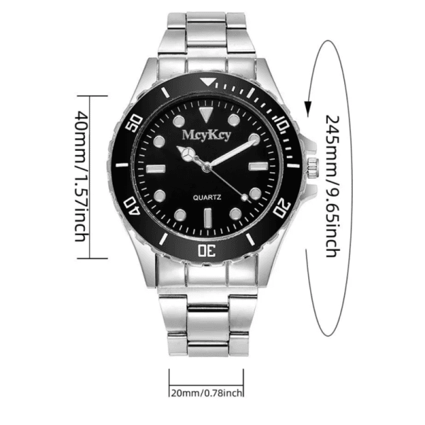 1765372418381 Men's Gents Metal Swiss Divers Style Basic Cheap Watch Stainless Steel Strap UK
