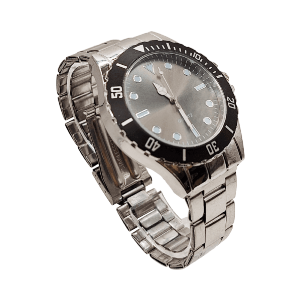 Untitled (11) Mens Metal Divers Watch Black Face