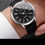 Basic Easy To Read Watch With Clear Numbers Black Dial Black Strap